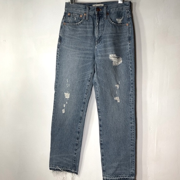 Madewell Light Blue Straight Leg Jeans - Picture 4 of 16